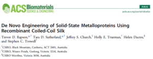 De Novo Engineering of Solid-State Metalloproteins Using Recombinant Coiled-Coil Silk