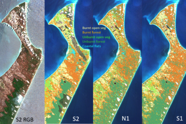 Bushfire analysis over Fraser Island using Sentinel-2, NovaSAR-1 and Sentinel-1