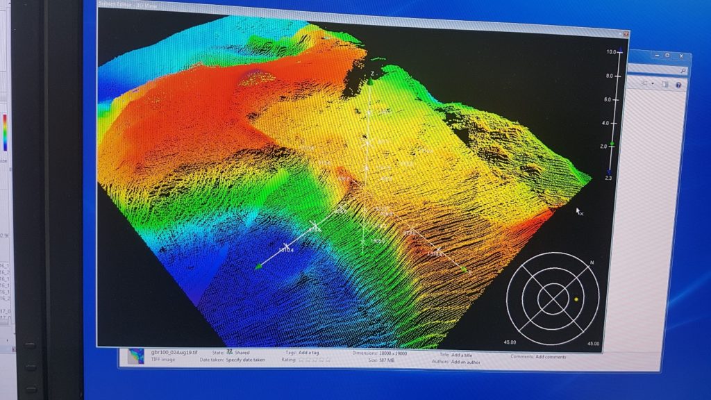 Sound points collected to develop the 10km x 10kmsection of the Lexington Seamount