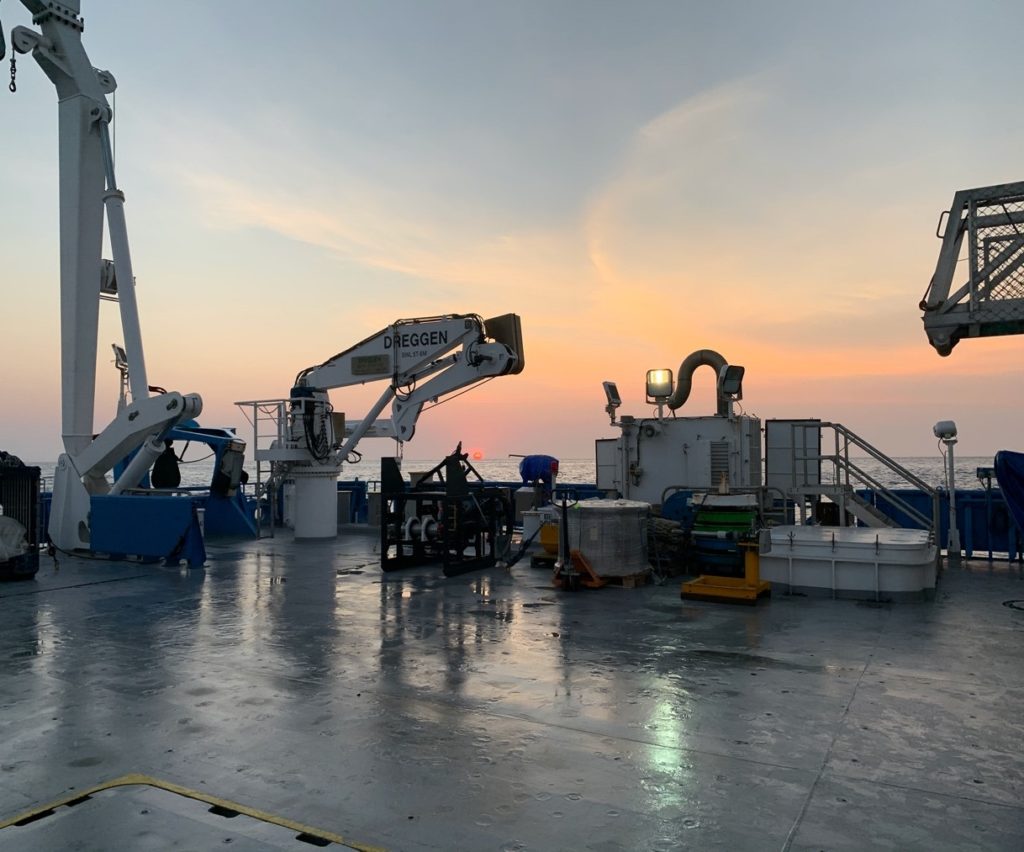 Awake at dawn on 25 December 2019 for the Continuous Plankton Recorder retrieval