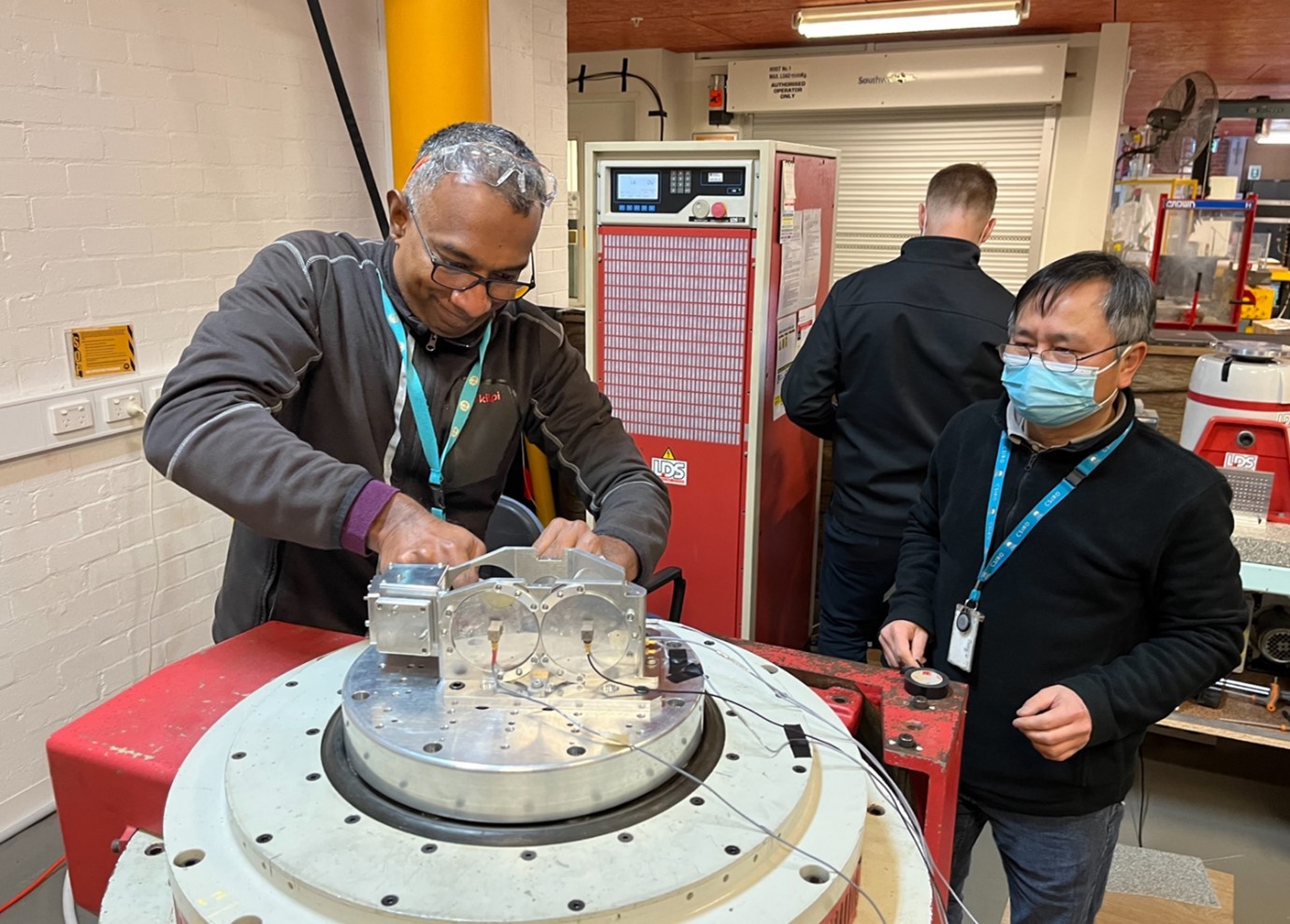 Vibration Testing CyanoSat Engineering Model CSIRO Space Optics Lab