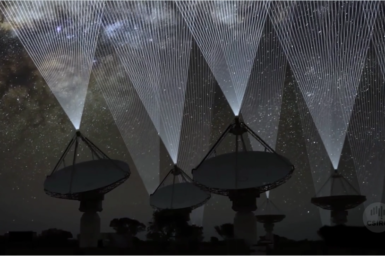 ASKAP dishes look to the night sky