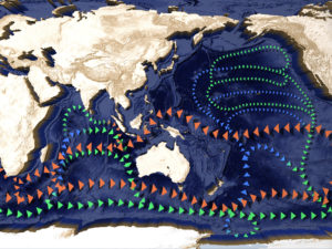 Currents in the Indian, Pacific and Southern Ocean