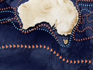 Ocean currents in the Australian region - South