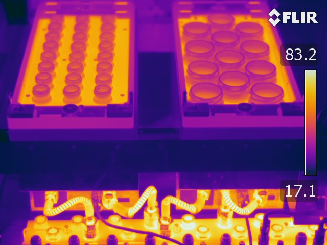 Thermal image of reactors in SLTII platform