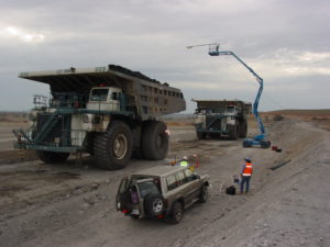 Trucked being scanned