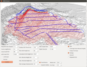 mapping of a hill from the unmanned helocpter