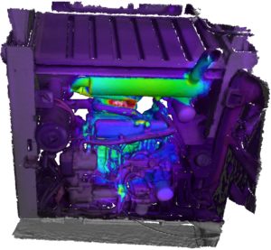 Output of 3D temperature model from Heatwave implementing the rainbow colour palette