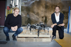 Weaver with research team members Timon and Marko