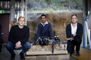 Weaver with research team members Timon, Navinda and Marko