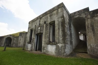 19th century Brisbane River defences at Fort Lytton, Brisbane