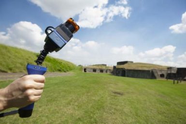 The Zebedee scanner in action at Fort Lytton