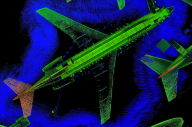 A 3D scan of a Boeing 727 at Aviation Australia in Brisbane
