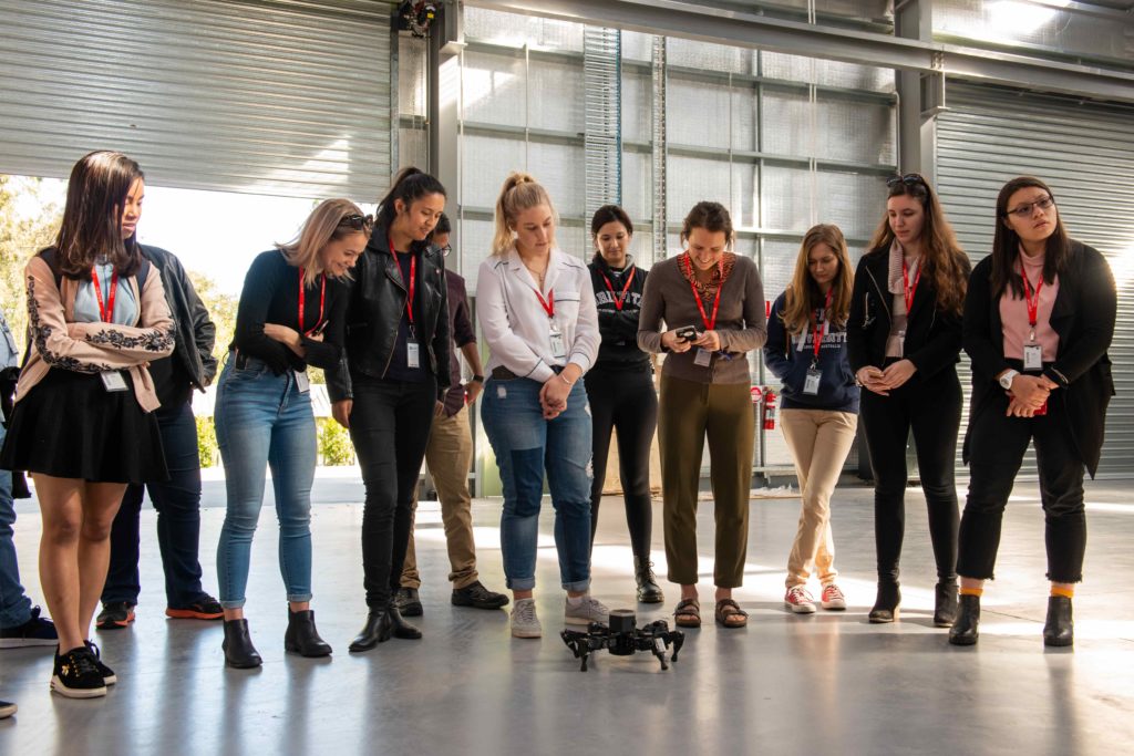Griffith Women in Engineering group visiting CSIRO QCAT site, June 2018.