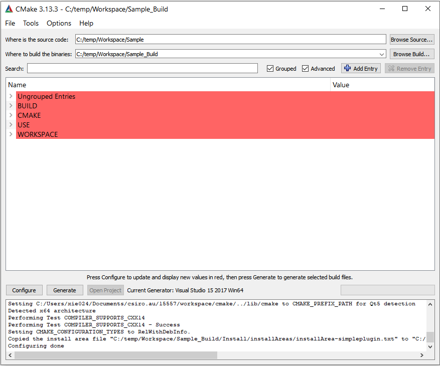 cmake set variable in subdirectory