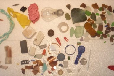 Debris found on a beach