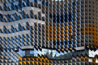 The facade of the RMIT building