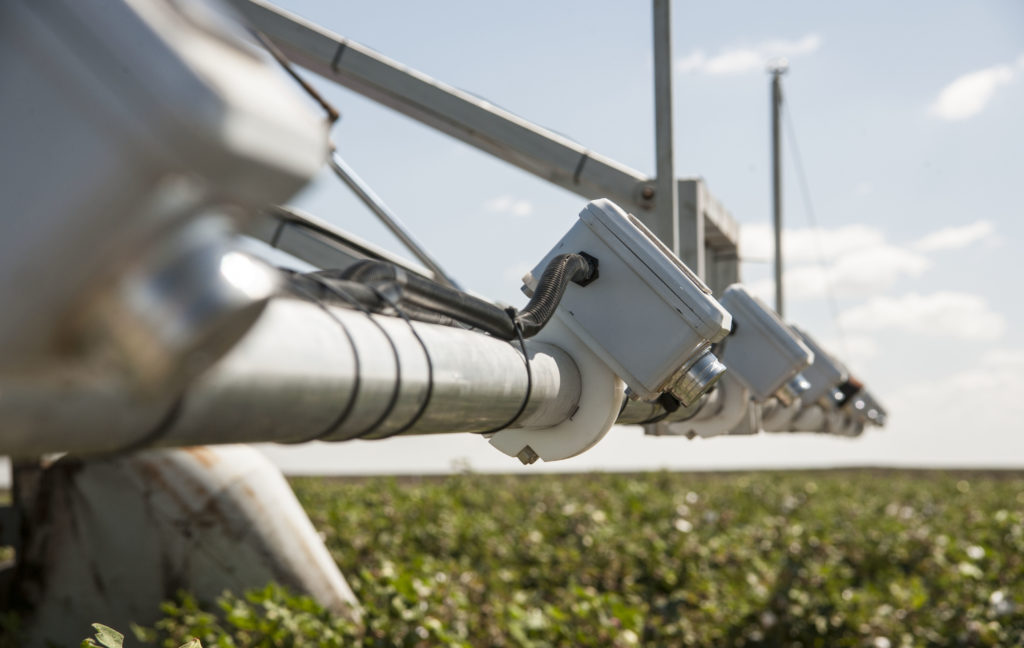 Agricultural machinery at work in the field