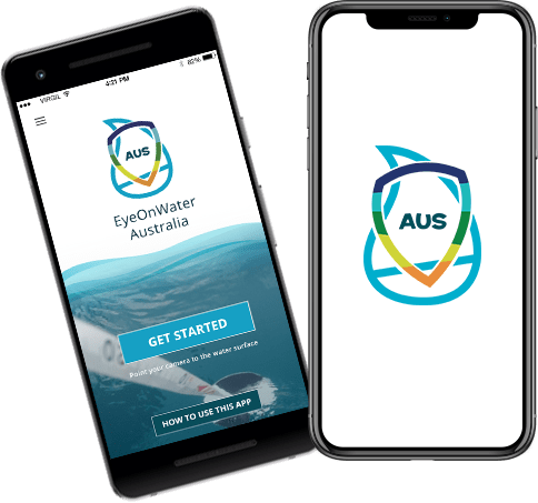 EyeOnWater Australia app on phones
