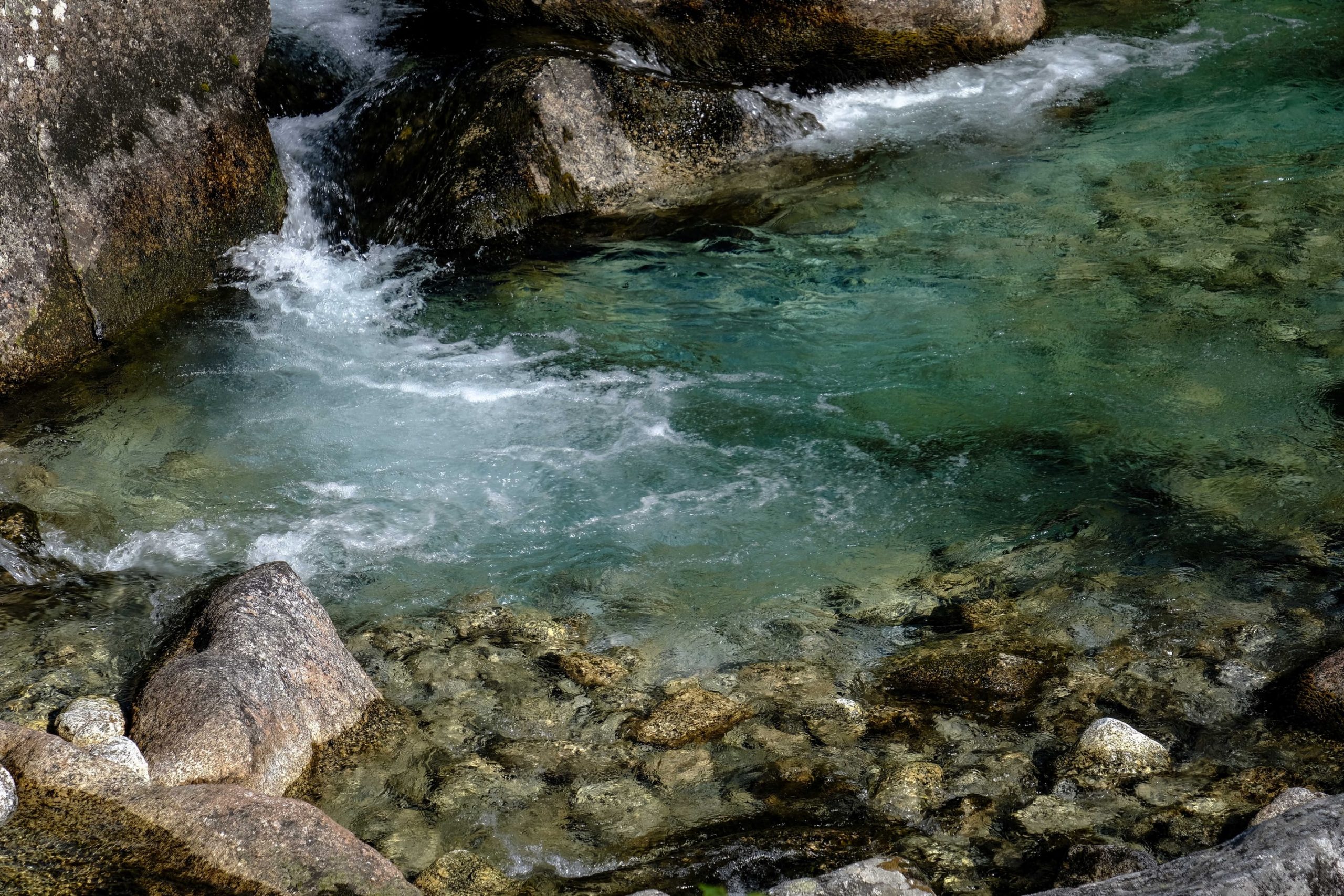 Waterfall into a river