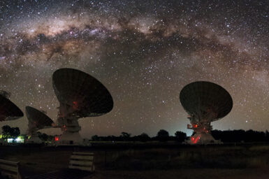 Australia Telescope Compact Array at night
